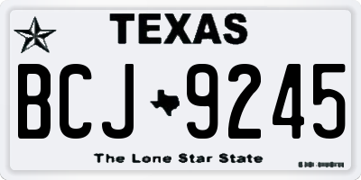 TX license plate BCJ9245