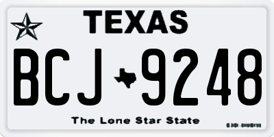 TX license plate BCJ9248