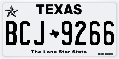 TX license plate BCJ9266