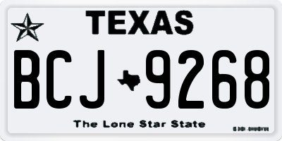 TX license plate BCJ9268