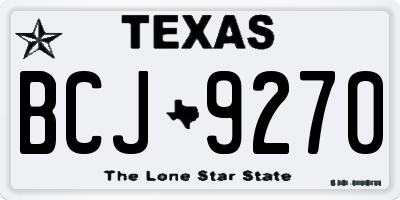 TX license plate BCJ9270