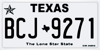 TX license plate BCJ9271