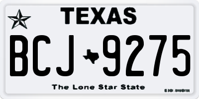 TX license plate BCJ9275
