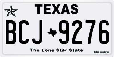 TX license plate BCJ9276