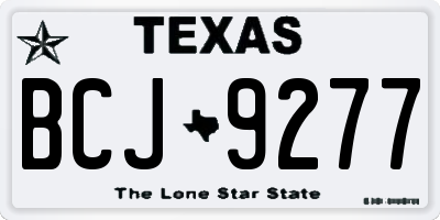 TX license plate BCJ9277