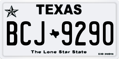 TX license plate BCJ9290