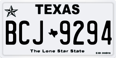 TX license plate BCJ9294
