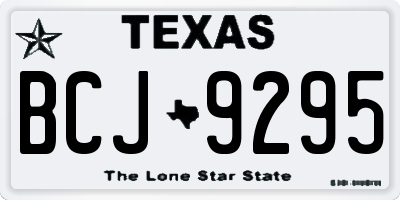 TX license plate BCJ9295