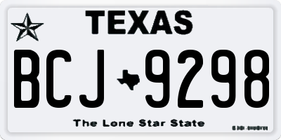 TX license plate BCJ9298
