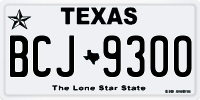TX license plate BCJ9300