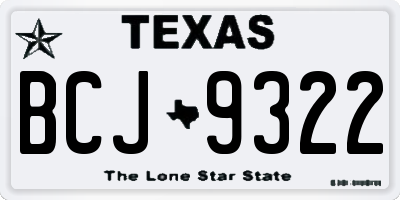 TX license plate BCJ9322