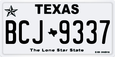 TX license plate BCJ9337