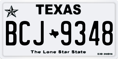 TX license plate BCJ9348