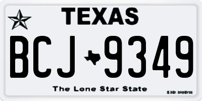 TX license plate BCJ9349