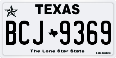 TX license plate BCJ9369