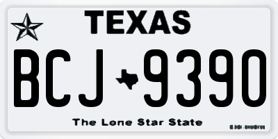 TX license plate BCJ9390