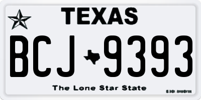 TX license plate BCJ9393