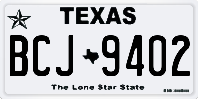 TX license plate BCJ9402
