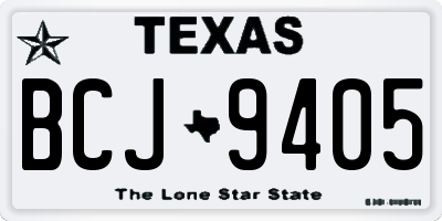 TX license plate BCJ9405