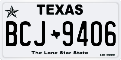 TX license plate BCJ9406