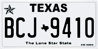 TX license plate BCJ9410