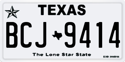 TX license plate BCJ9414
