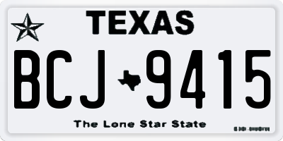 TX license plate BCJ9415