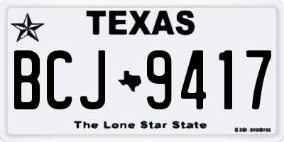 TX license plate BCJ9417