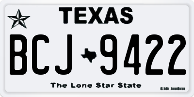 TX license plate BCJ9422