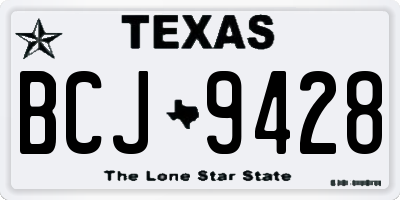 TX license plate BCJ9428