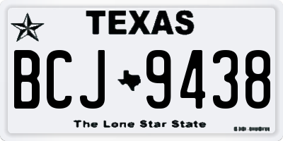 TX license plate BCJ9438
