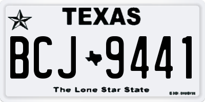 TX license plate BCJ9441