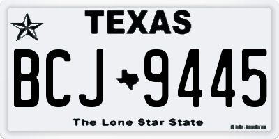 TX license plate BCJ9445