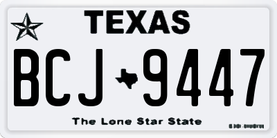 TX license plate BCJ9447