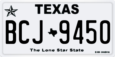 TX license plate BCJ9450