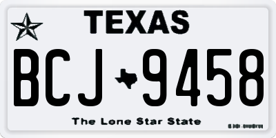 TX license plate BCJ9458