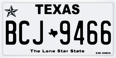 TX license plate BCJ9466