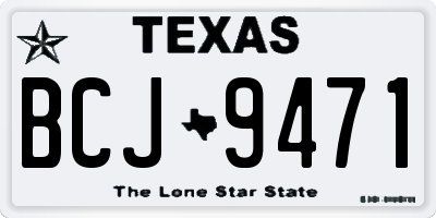 TX license plate BCJ9471