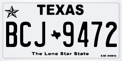 TX license plate BCJ9472