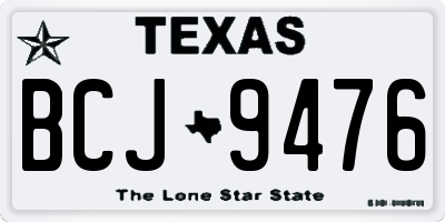 TX license plate BCJ9476