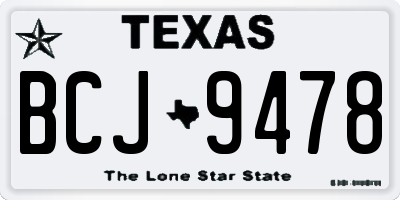 TX license plate BCJ9478