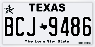 TX license plate BCJ9486
