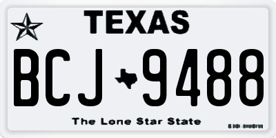 TX license plate BCJ9488