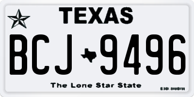TX license plate BCJ9496