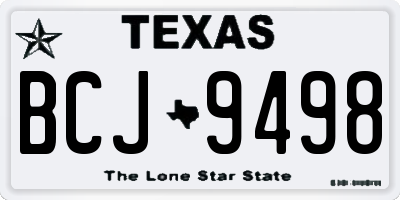 TX license plate BCJ9498
