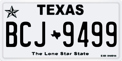 TX license plate BCJ9499