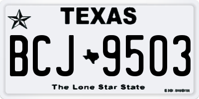 TX license plate BCJ9503