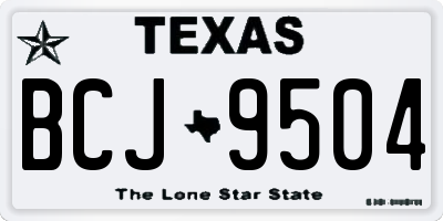 TX license plate BCJ9504