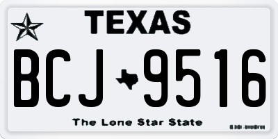 TX license plate BCJ9516