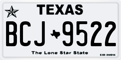 TX license plate BCJ9522